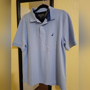 Nautica Men's Light Blue Polo Shirt